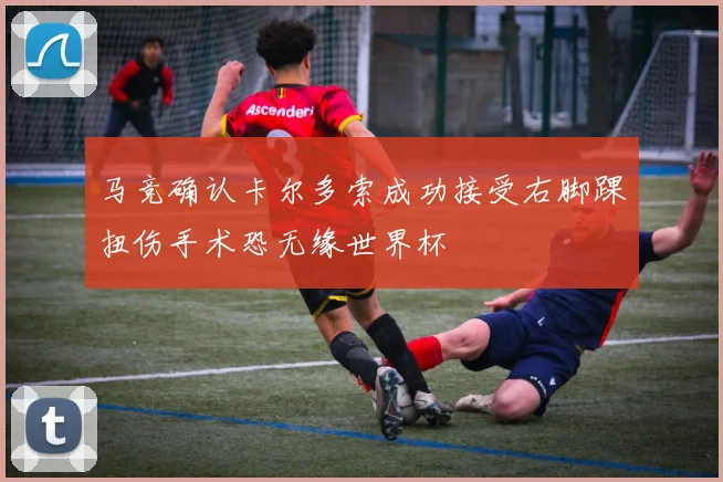 马竞确认卡尔多索成功接受右脚踝扭伤手术恐无缘世界杯